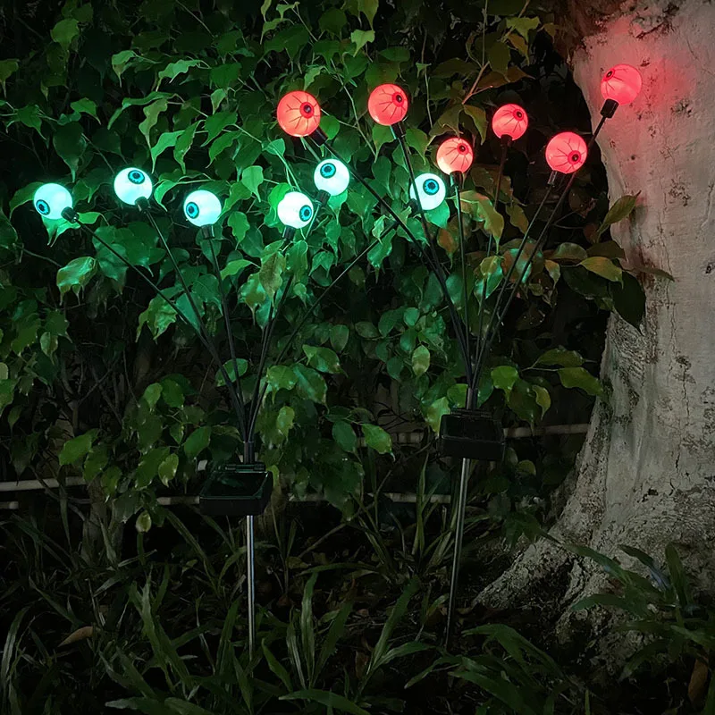 Courtyard Outdoor Solar Halloween Decorative Light Festival Atmosphere Light Ghost Eye Ground Insertion Light Courtyard Outdoor