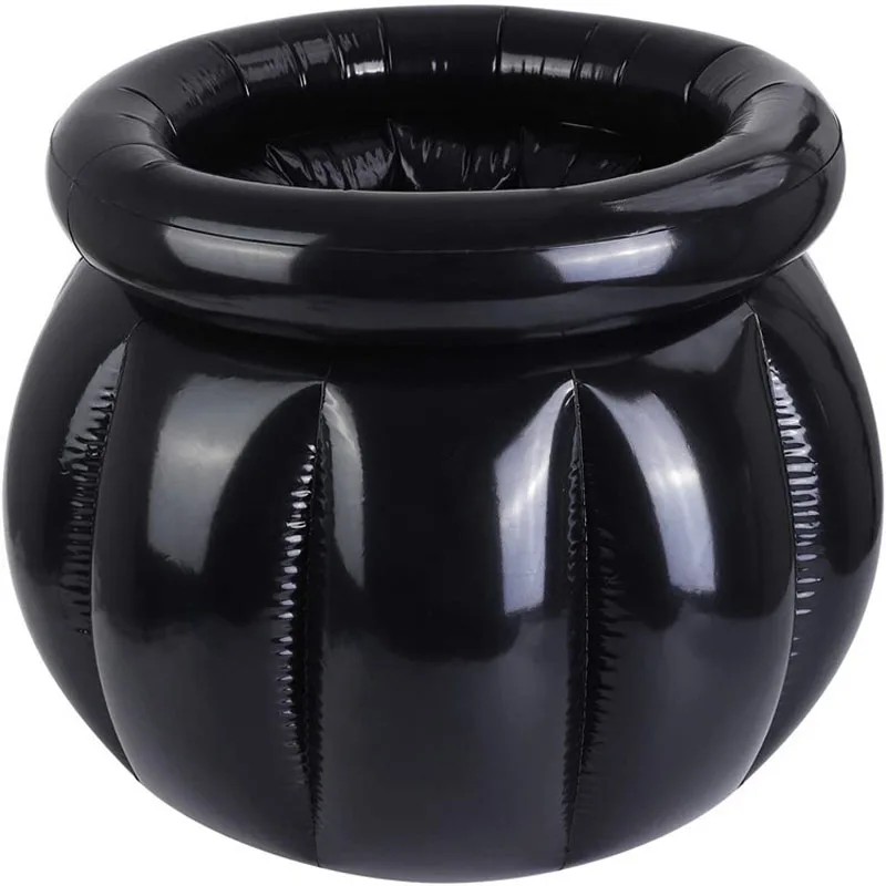 22x18 Inch Large Inflatable Halloween Cauldron Drink Cooler,Beverage Holder,Candy Cauldron Kettles,Witch’s Cauldron,Party Dec