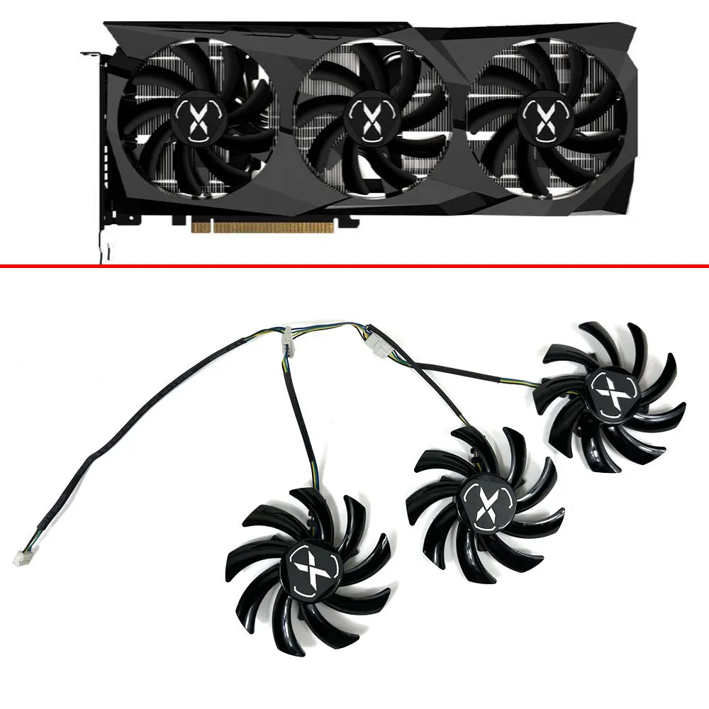 

Cooling Fan 85MM 4PIN FD7010H12S T129215SU For XFX SPEEDSTER SWFT 309 RADEON RX 6700 XT 12G OC GPU FAN Video Card Fan