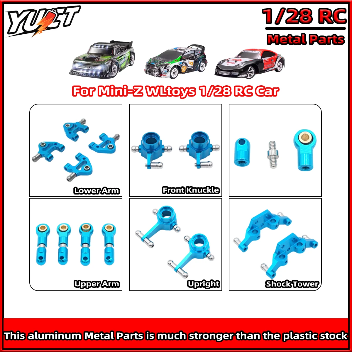 

WLtoys K989 Metal Steering Cup Lower Swing Arm Shock Tower For 1/28 WLtoys 284131 K969 k979 k999 P929 P939 RC Car Upgrade Parts