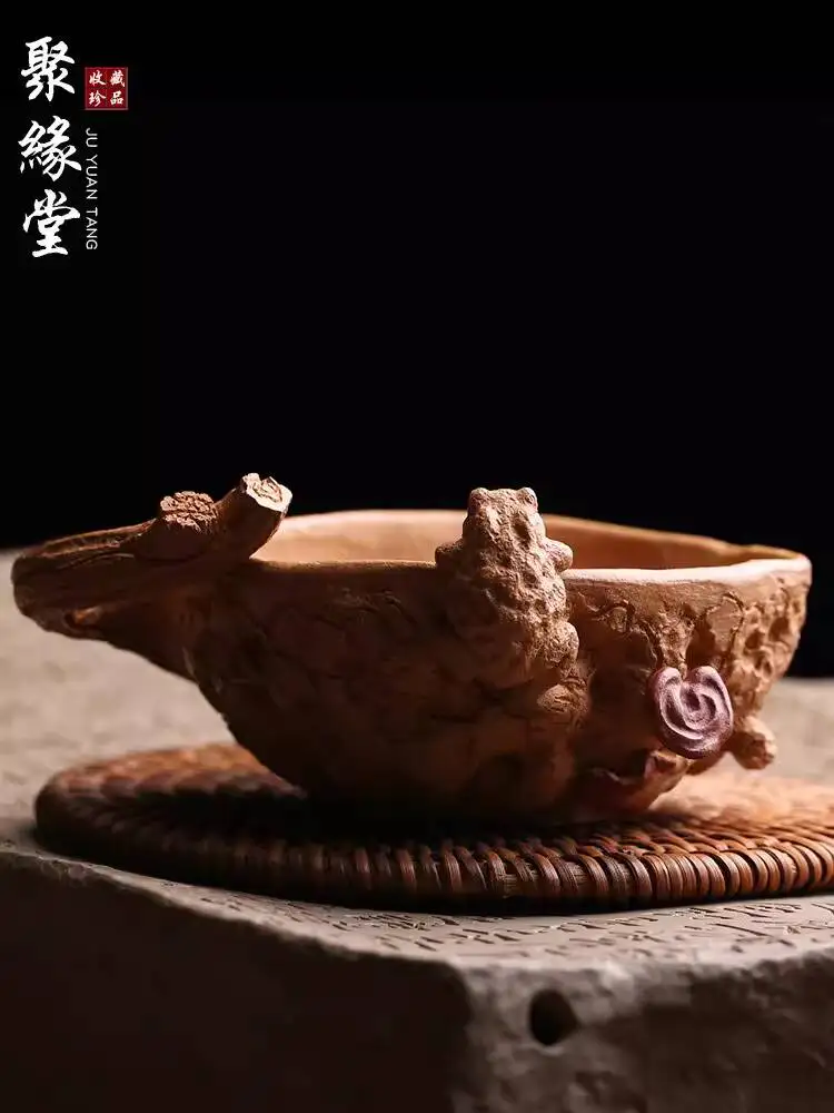 Yixing Original Mineral Purple Sand Master Golden Toad For Spring Cup Fully Handmade Famous Kung Fu Tea Set