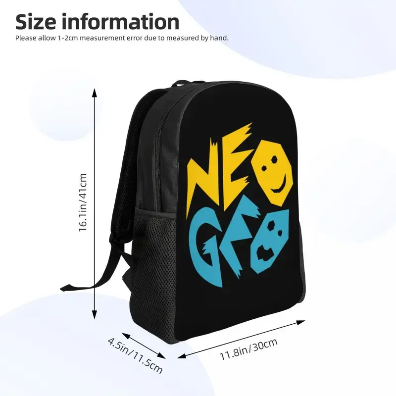 Mochilas Neogeo Arcade para meninos e meninas, 3D Print, escola, faculdade, bolsas de viagem, mulheres, homens, Bookbag, Fits 15 Polegada Laptop, personalizado