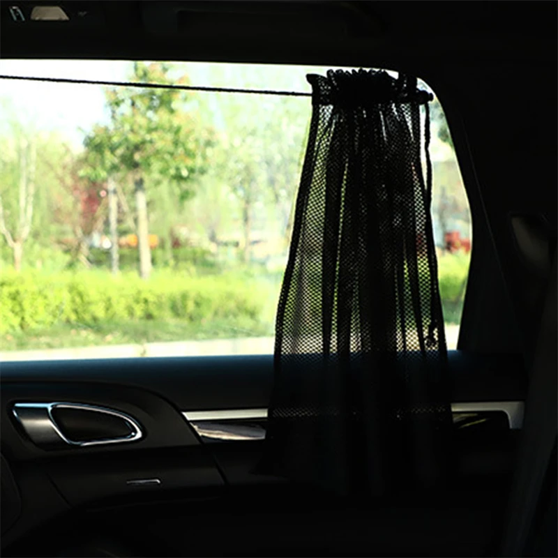 Car Curtain Sunshades Mesh Suction Cup Car Sunshades Sun Protection and Heat Insulation Car Side Window Curtains Auto Supplies