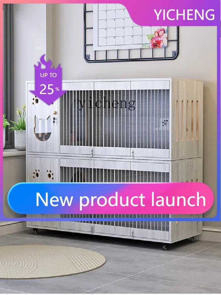 MW3 Cat Villa Large Space Luxury Cage Pet Shop Cattery Home Indoor