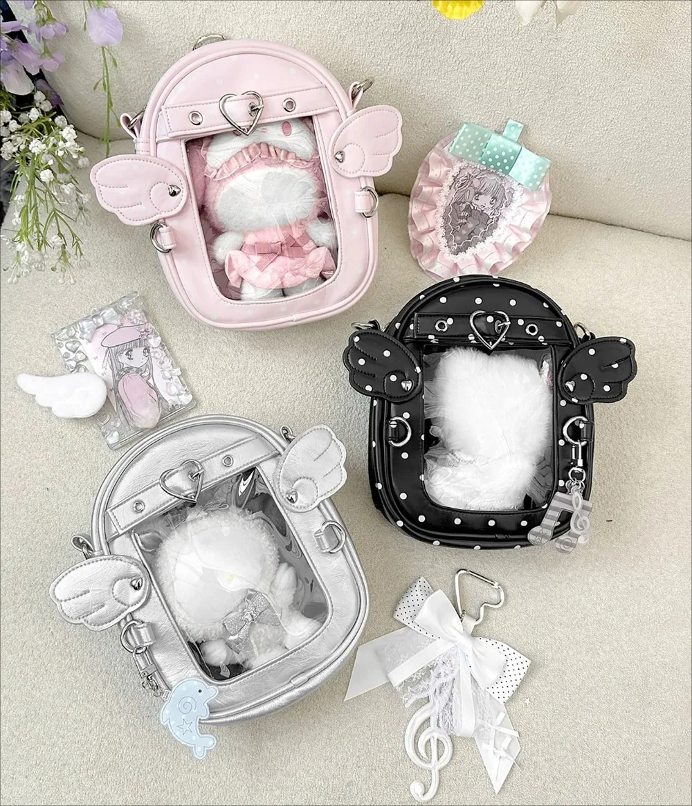 Cute Teenage Girls Wing Ita Bag Daily Using Bolsas Feminina Portable Bolsa Crossbady Bags for Woman Transparent Bolsos Mujer