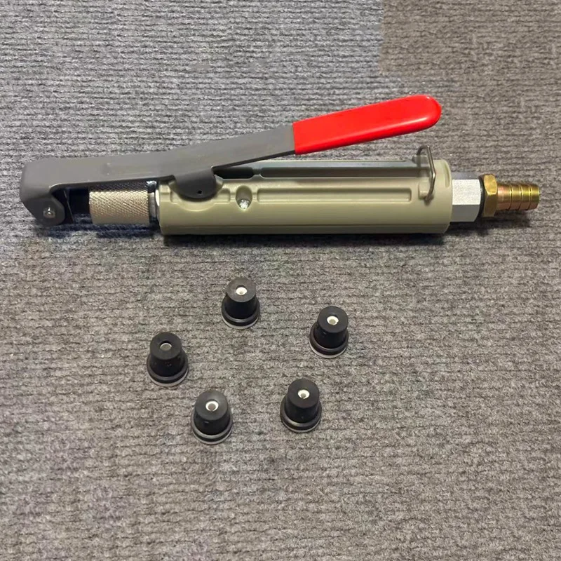 DT16 Sandblaster Nozzle Kit SandBlastingGun with 5 Rubber Tips, Metal Body for Rust Removal Car Cleaning