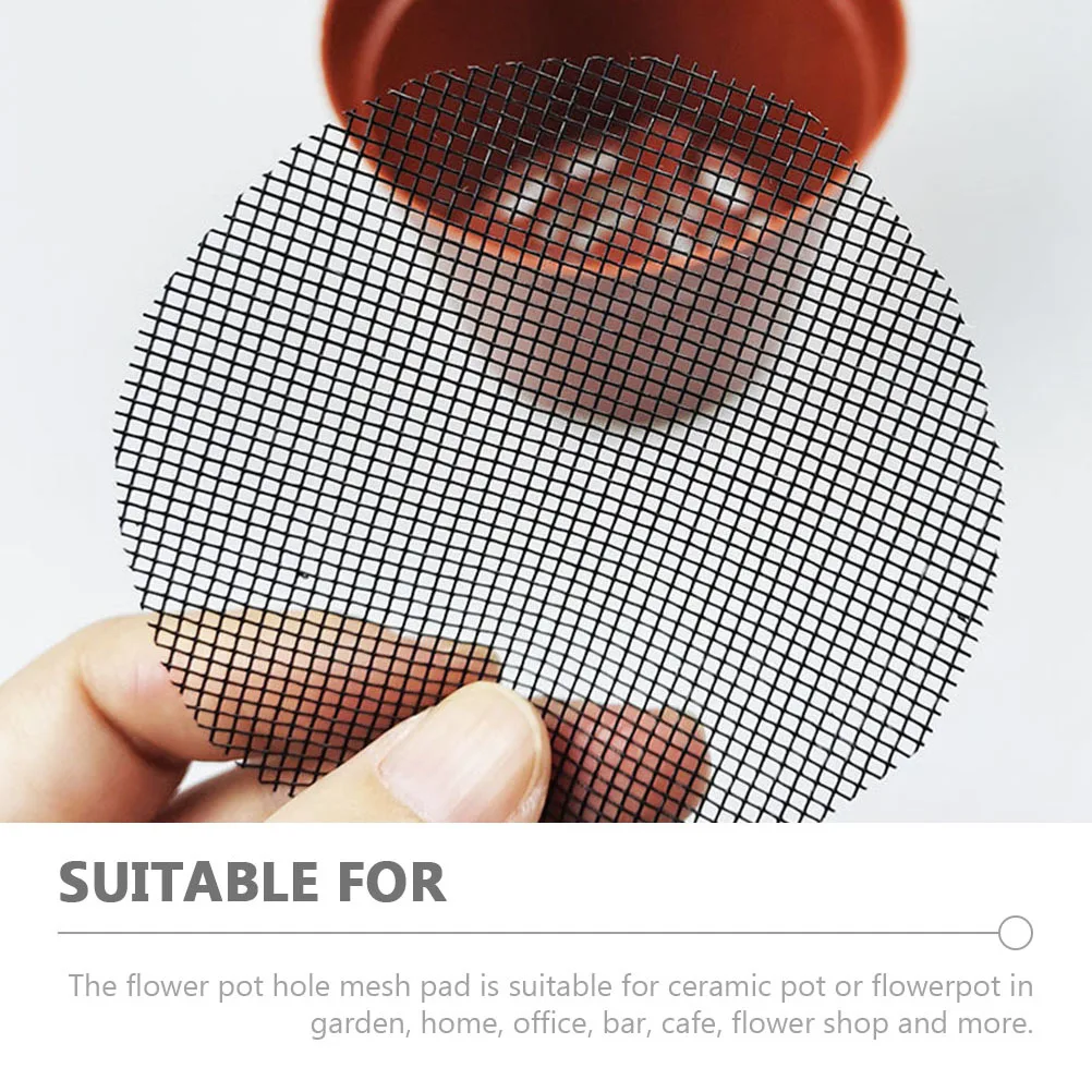 50 قطعة منصات شبكية الزهرية عالية الكثافة شبكة الصرف للمزارعين حديقة الزهرية وسادة وعاء عصاري أسفل حصيرة #5