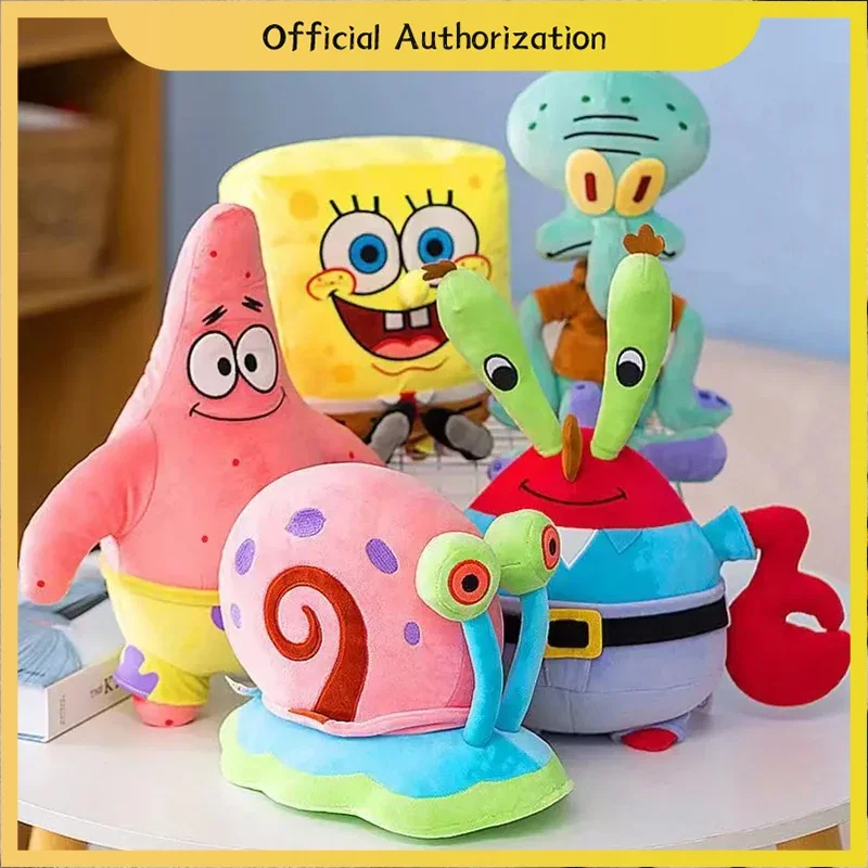 20-30CM SpongeBob SquarePants Plush Toy Patrick Star Anime Gary Squidward Cartoon Doll Mr.Krabs Stuffed Plankton Sandy Gift