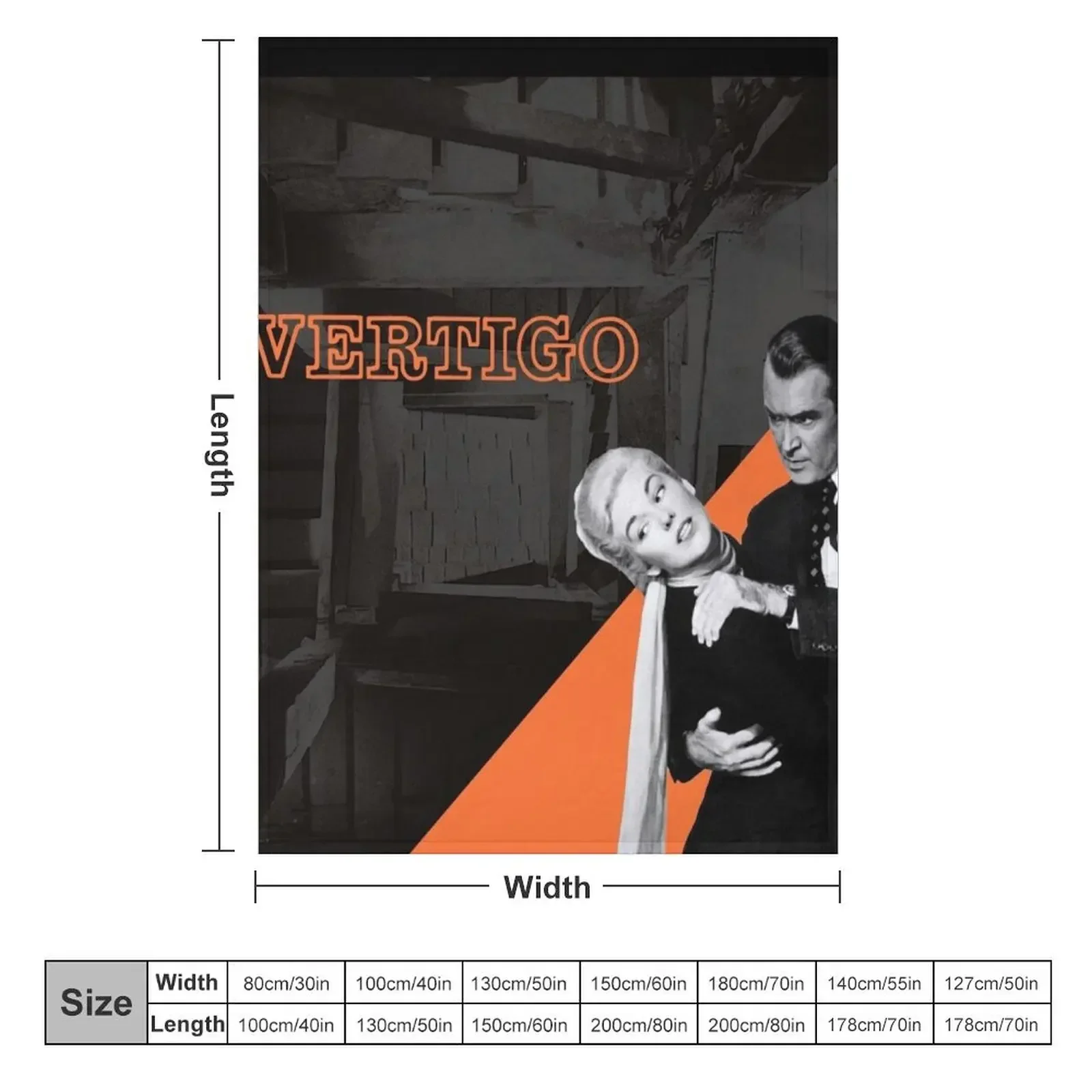 Vertigo - Alfred Hitchcock Throw Blanket Giant Sofa Soft Beds Beautifuls Furrys Blankets