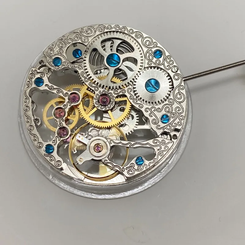For New Seagull ST3600 Skeleton Manual Mechanical Movement Half Two Hands Watch DIY Mod Parts