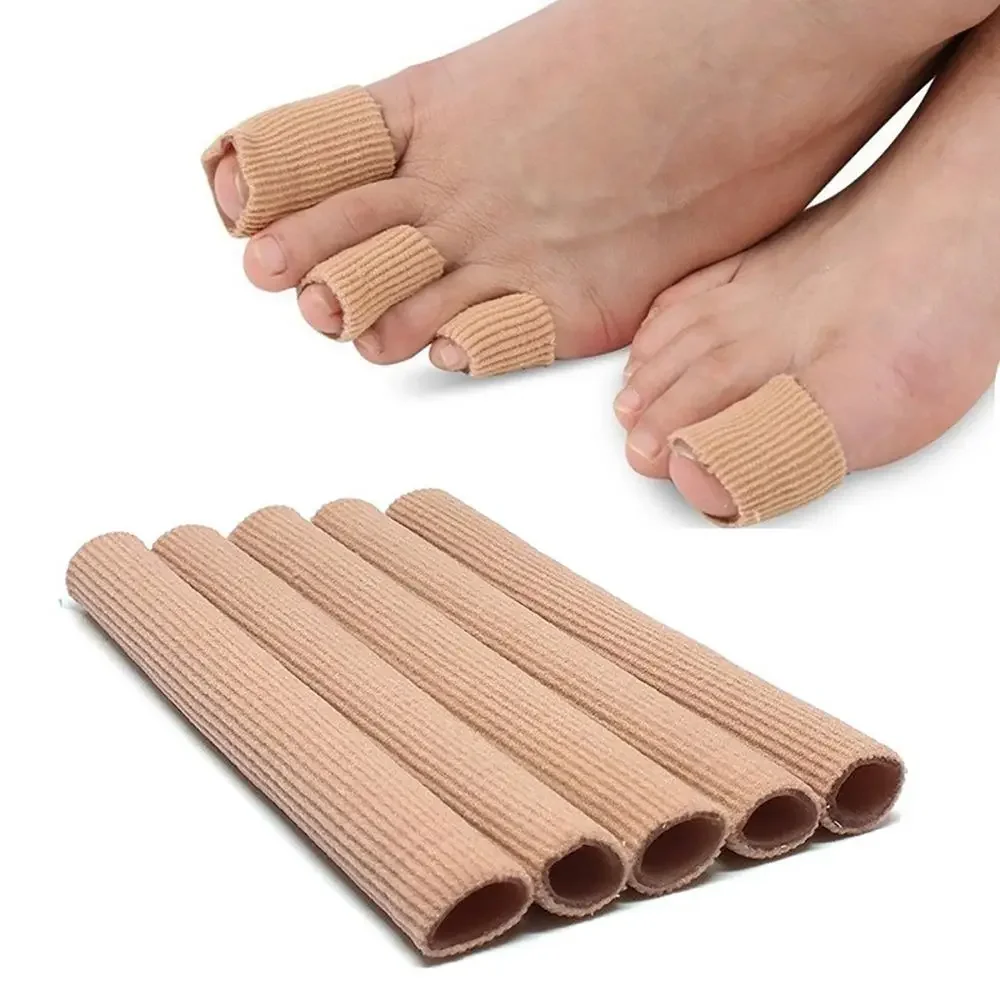 Cubierta de silicona para dedos de los pies, vendaje de tela de Gel, protección para callos, tubo de juanete, separador de dedos, Protector para el