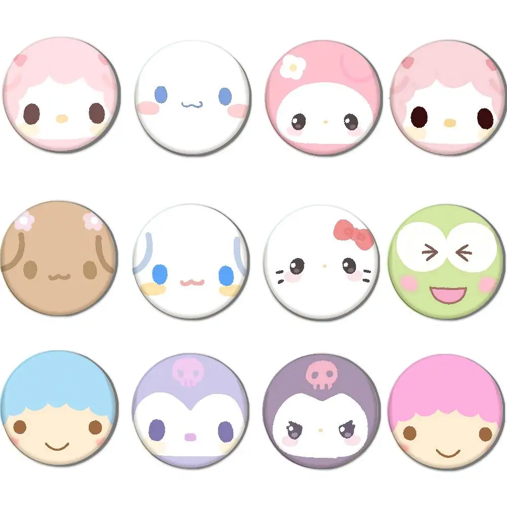Niedliche S-sanrios-kawaii Abzeichen, Knopfnadeln, Brosche, kreative lustige Zitate, Abzeichen, Kleidung, Rucksack, Schmuck, Geschenk für Kinder und Freunde