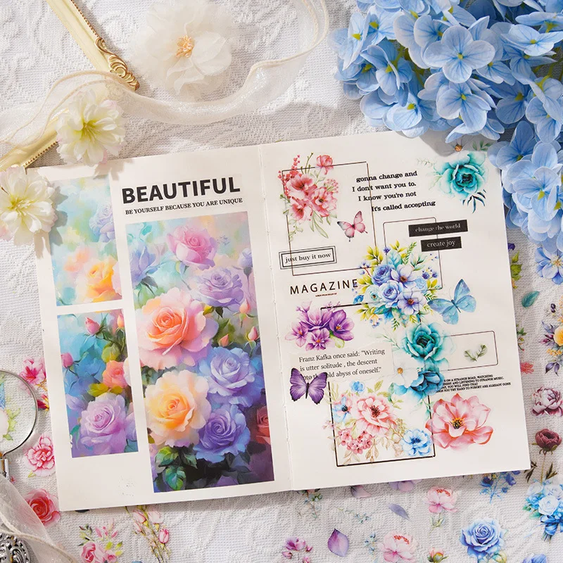 20 قطعة/1 مجموعة Kawaii القرطاسية ملصقات Wuye زهرة العمارة غير المرغوب فيه المجلات الزخرفية سكرابوكينغ لملصقات سجل القصاصات