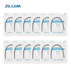 ELIJAH Dental Stainless Steel Archwires For Dental Orthodontics Archwires Round/Rectangular 10PCS Teeth Braces Brackets