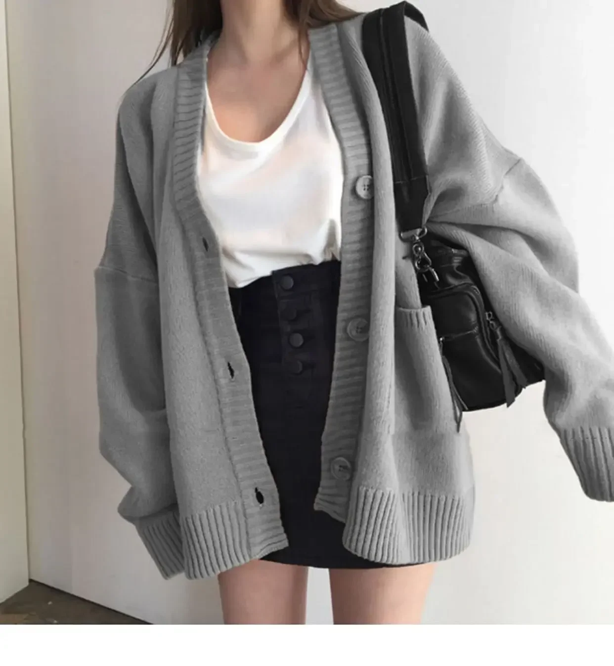 Knit Cardigan Women New Sweater Outerwear Loose Overlapping Retro Japan fashion Lazy Top Outdoor Girl 2024 Autumn and Winter