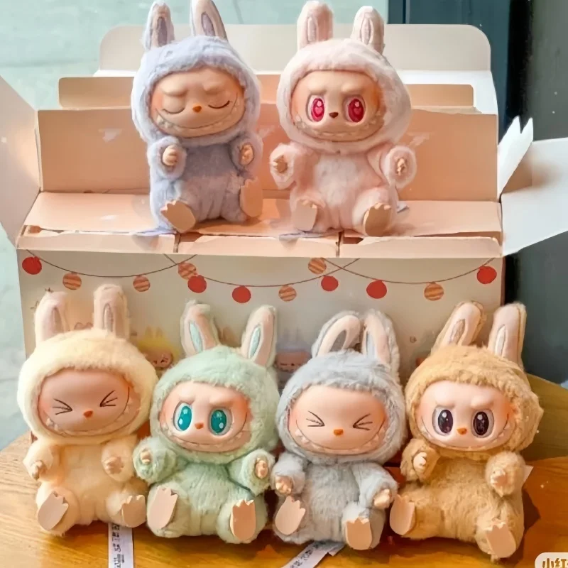 

1:1 Quality Macaron 2nd Generation Monster Labubu Sitting PVC Labubu Plush Doll Blind Box Series Surprise Blind Box Holiday Gift