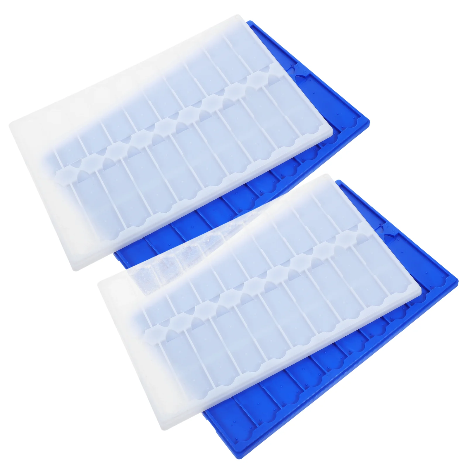 

4 Pcs Slide Storage Plate Plastic Holder Microscope Slides for Kids 20 Capacity Trays