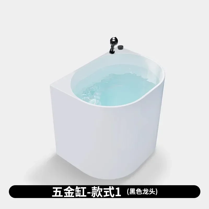 xq2024 New Thin Edge Independent Japanese Deep Bubble Bathtub Small Apartment Mini Household Acrylic Bathtub