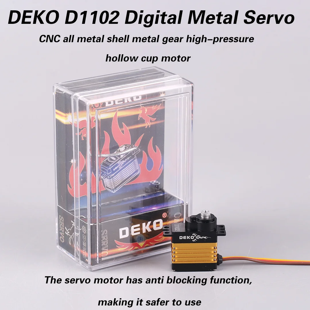 

DEKO D1102 450 High-Torque Digital Servo Steering Gear for 30E Fixed-Wing Aircraft And Helicopter Metal High-Pressure Steering
