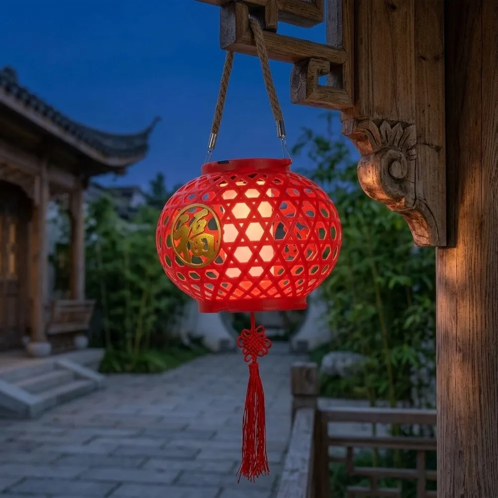 Warm for White 3000K Light Emitting Woven Pumpkin Lantern Featuring Solar and USB Rechargeability for Decorative Hanging