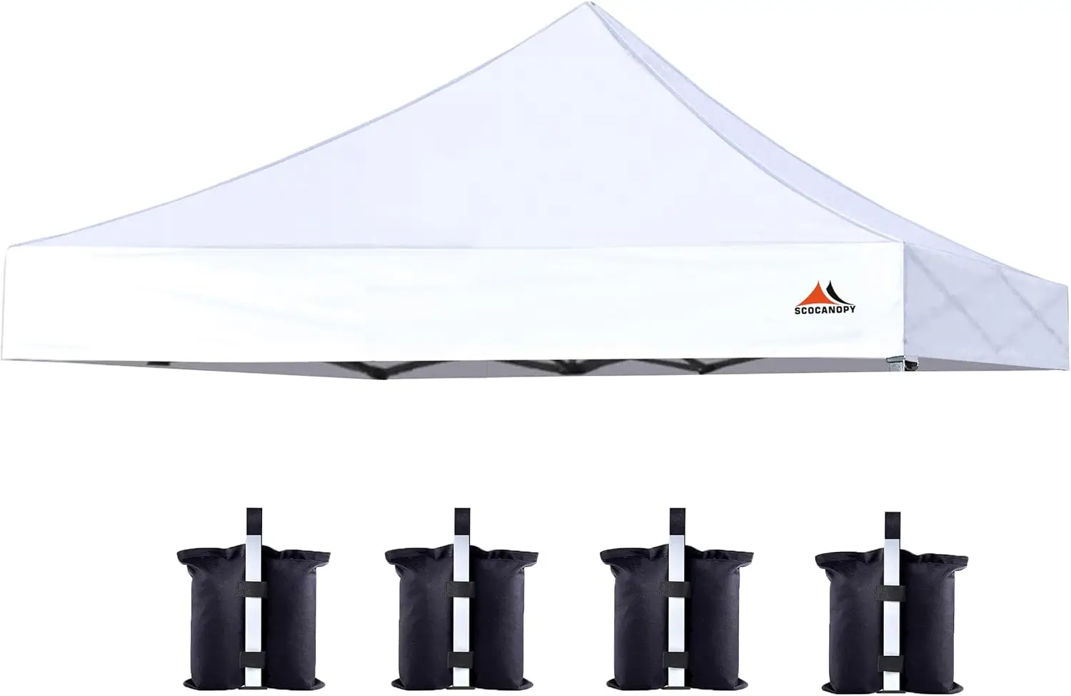 

Commercial 10x10 Replacement Canopy Top,Canopy Cover ONLY,Bonus 4 Pack Weight Bag,(White)