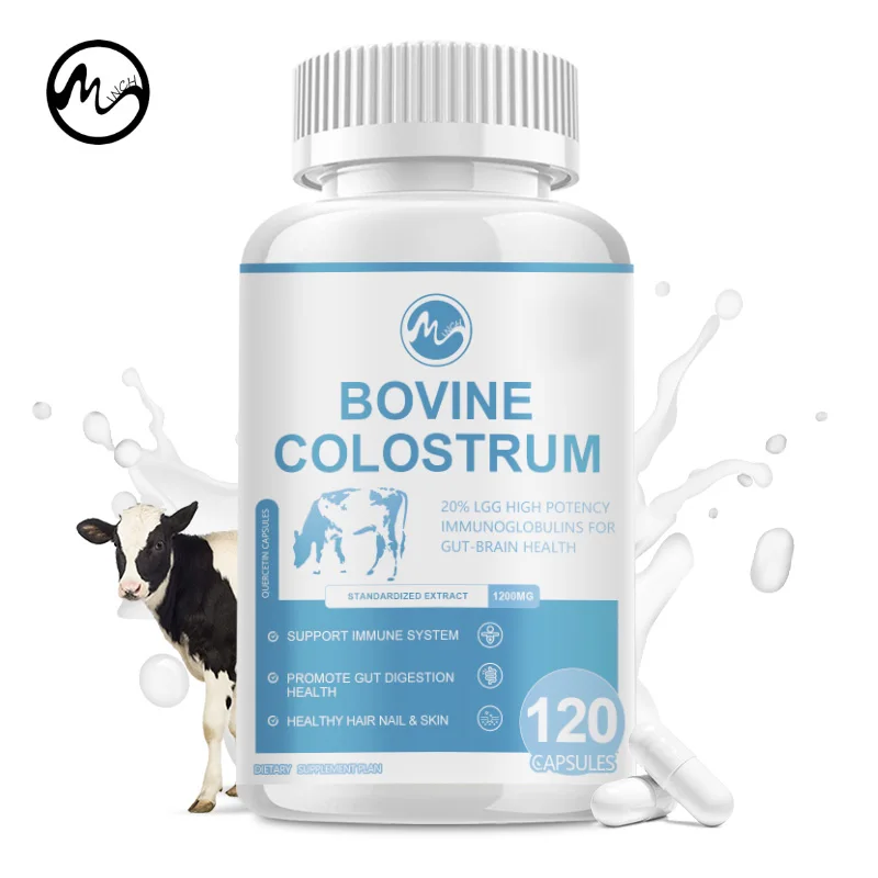 Pure Bovine Colostrum Capsules Colostrum Supplement for Gut Health Immune Support Gut Digestion  Muscle Recovery