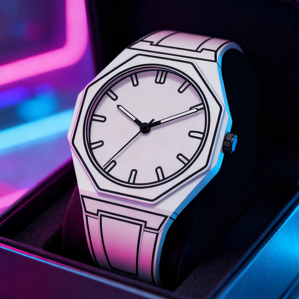 ชุดนาฬิกาควอทซ์ทรงกลมหรูหราสำหรับผู้ชาย 2 ชิ้น - เครื่องประดับทันสมัยสำหรับวันวาเลนไทน์ อีสเตอร์ รอมฎอน ฮาโลวีน คริสต์มาส ปีใหม่