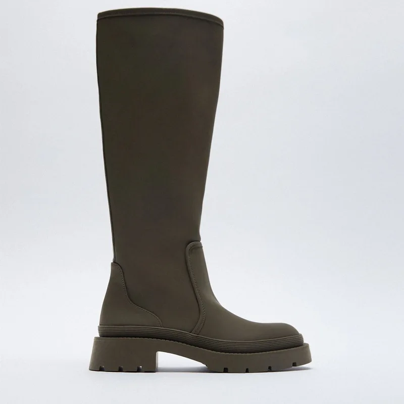 2023 New Winter Women Knee-High Boots Punk Shoes Woman Shoes High Heels Sexy Thigh High Boots Flat Over The Knee Boots Fashion