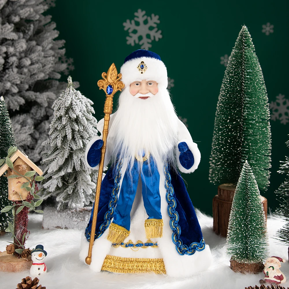 30/40CM Custom Size Christmas Electric Dolls Toy Santa Claus Russian Snow Princess Christmas Musical Russian Snegurochka Doll