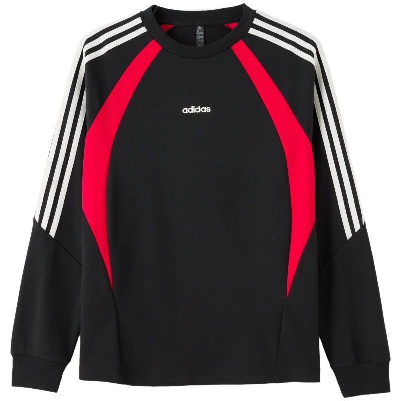 Adidas Men's and Women's Loose Sweatshirt Long Sleeve T-Shirt Black Sports Top KZ2930