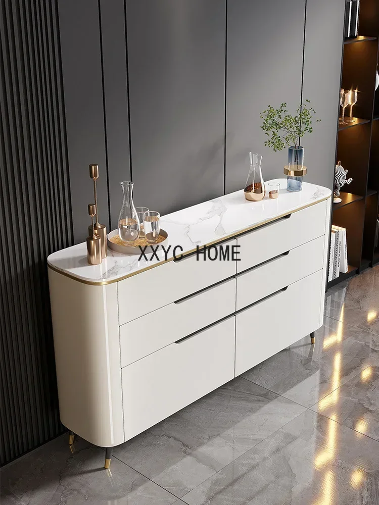 Entrance Cabinet Solid Wood Home Decoration Partition Dining Side Paint Side Cabinet Entrance Hall Storage Chest of Drawers