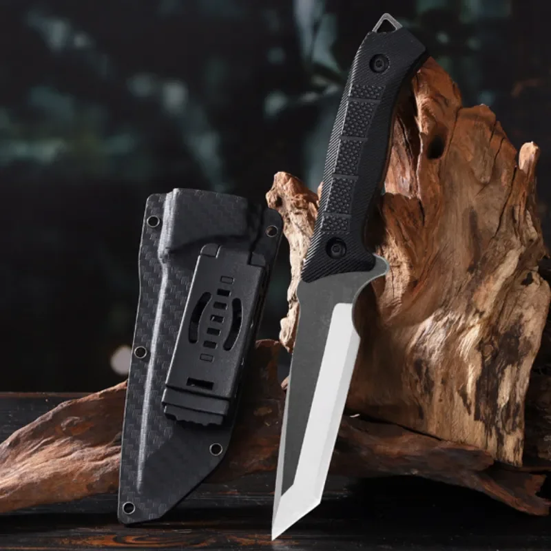 High-hardness Portable Knife Utility Knife Curved Fruit Cutting Tool  with Sheath for Daily Use