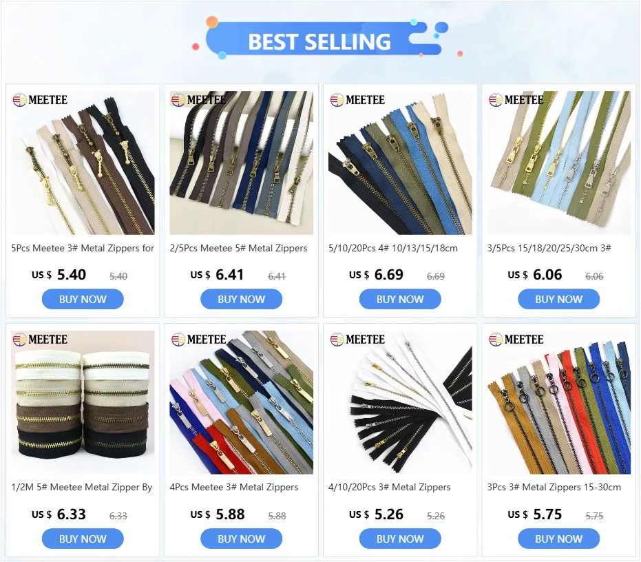 4 Stück Meetee 3 # Metallreißverschlüsse, 15–70 cm, eng anliegende, offene Reißverschlüsse für Tasche, Tasche, Kleidungsstück, Dekor, Reißverschluss-Reparaturset, DIY-Nähzubehör – Detail 1