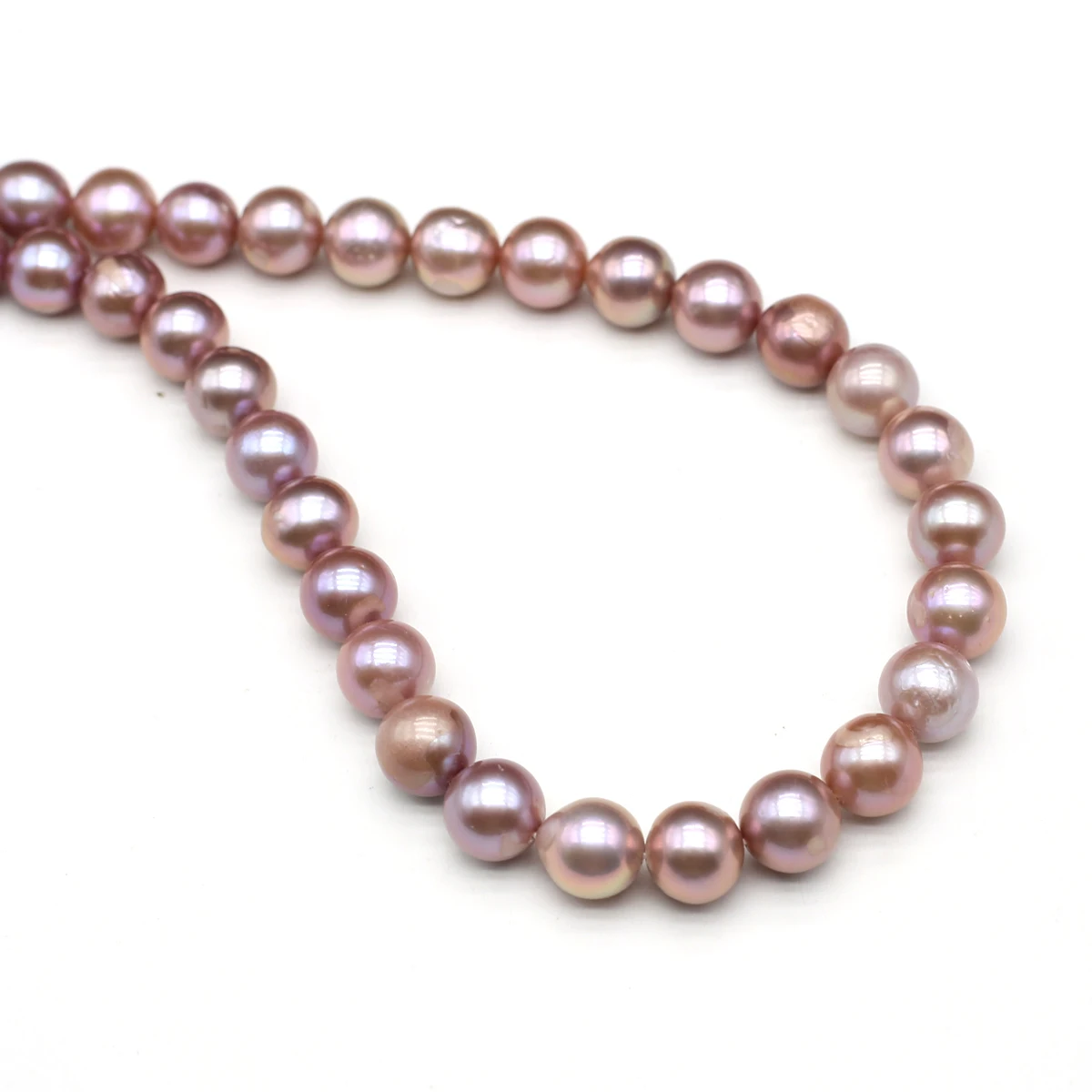 Natural Freshwater Round Punch Shape Purple Pearls Beads 11-13mm for Jewelry Making DIY Necklace Bracelet Accessories Gift