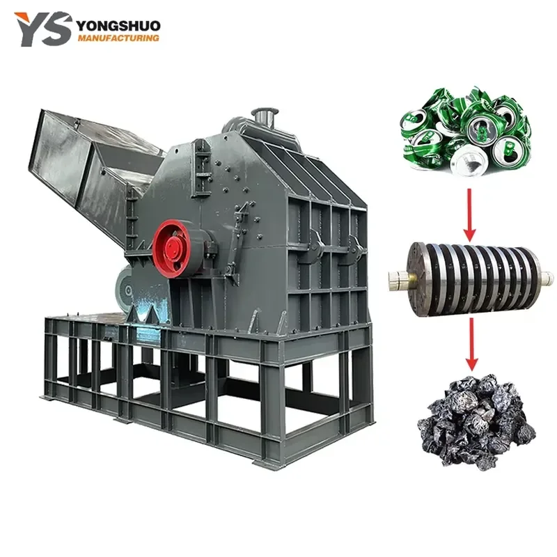 Crusher Hammer Mill Crusher Metal Chip Scrap Iron Crusher Electric Aluminum Can Shredder