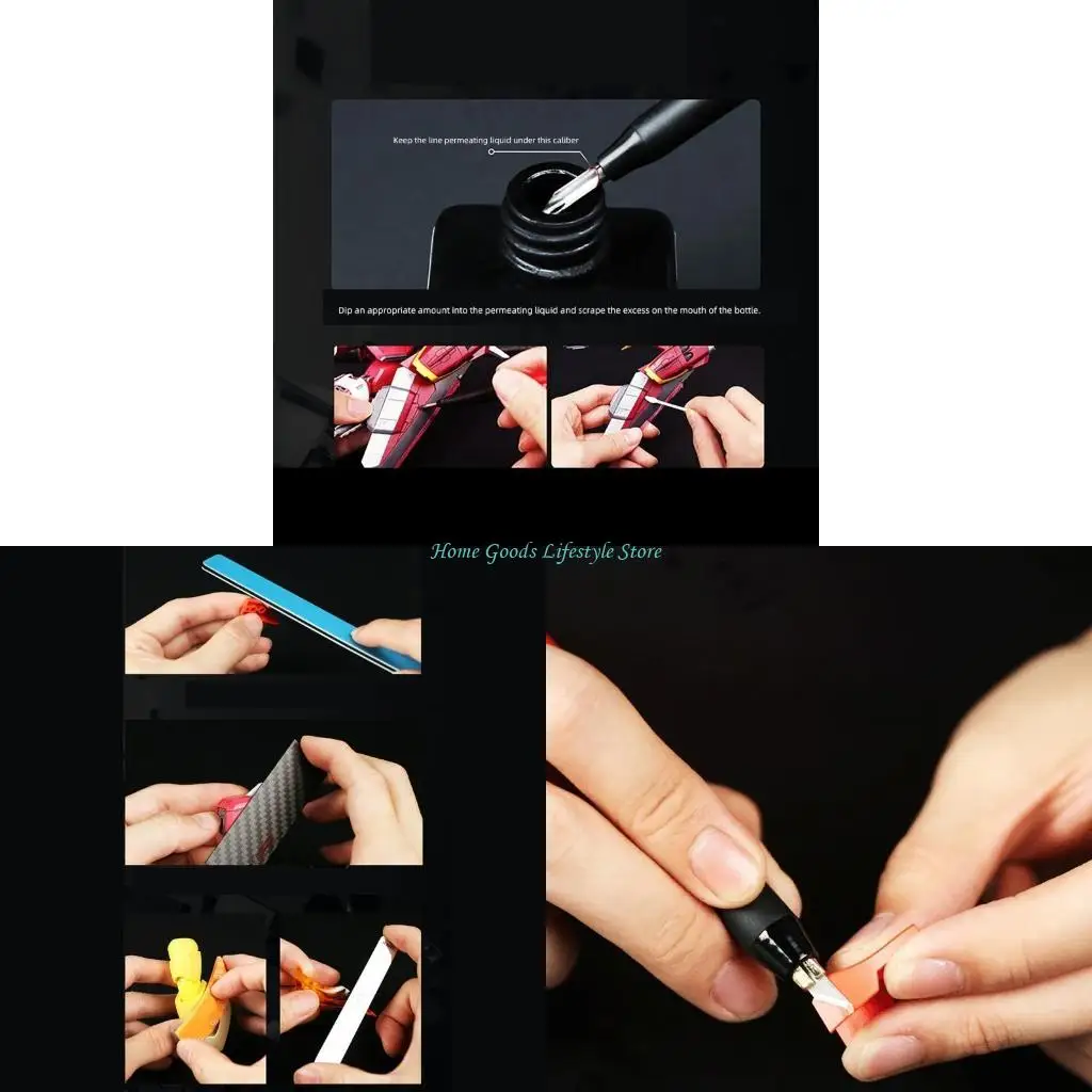 

E74E Multifunctional Model Tool Model Building Tool Set Handmade Scissors Sandpaper Tweezers Departure Tool Easy to Use