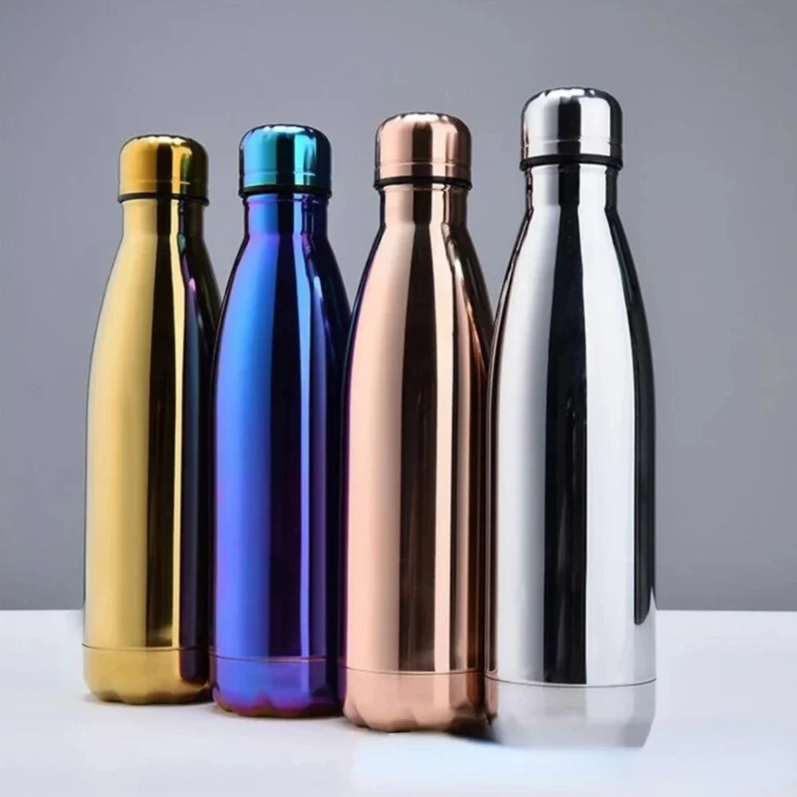 Zounich 500ml Stainless Steel Cola Bottle Convenient 304 Vacuum Insulation Double-layer Sports Water Bottle Insulation Bottle