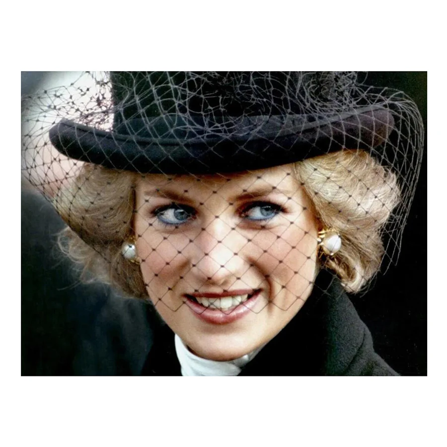 Ady Diana Spencer Black White Diamond Painting Princess Of Wales Portrait Cross Stitch Kit Embroidery Picture Mosaic Home Decor