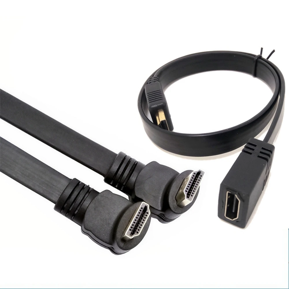 

Flat cable extension HDMI elbow high-definition extension cable male to female TV set-top box drone version 1.4