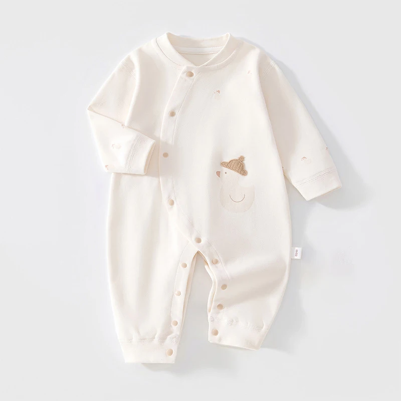 Newborn Baby Romper Spring Autumn Pure Cotton Long Sleeve Jumpsuit for Boys & Girls Duck Print Soft Clothes 6-24 Months