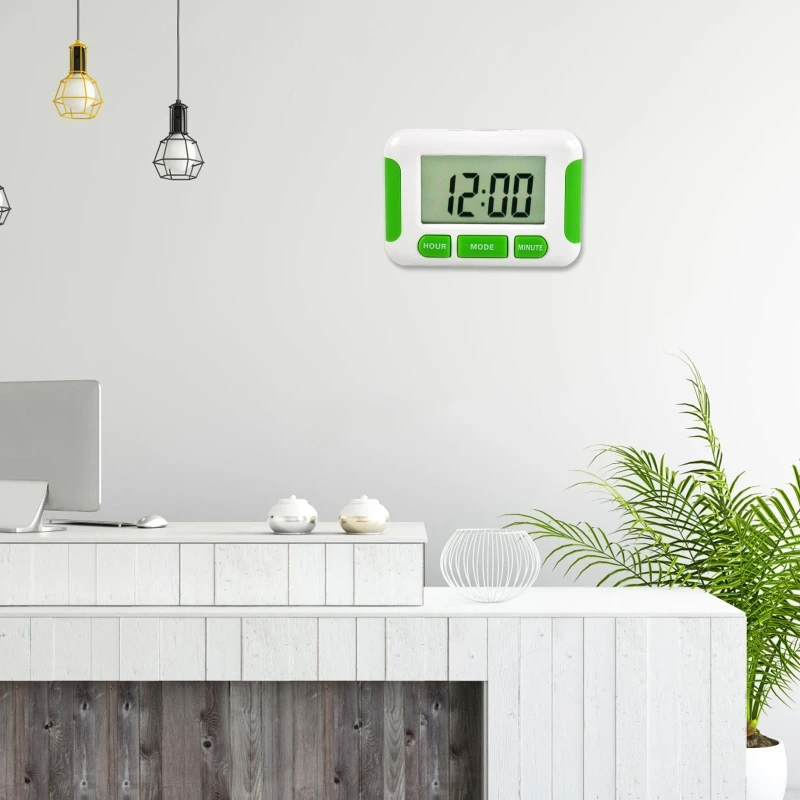 Küchentimer mit Wecker, 12/24 Stunden, digitaler Kochtimer, magnetische Rückseite