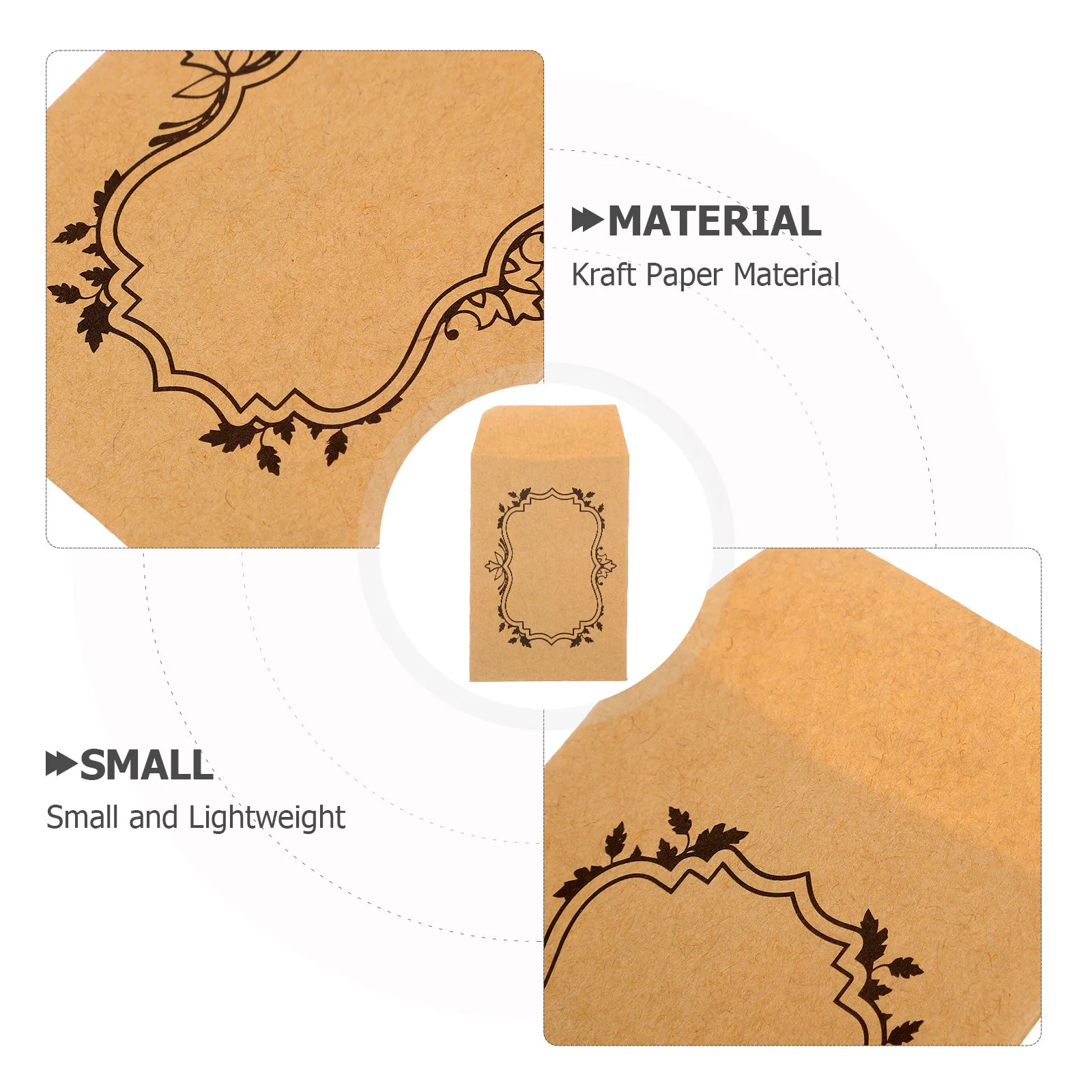 50 Stück Kraftpapier-Umschläge, klein, braun, wiederverwendbar, für Bargeldbudgetierung, für Münzen, Karten, Bürobedarf, Aufbewahrung, Hochzeitsschlüssel
