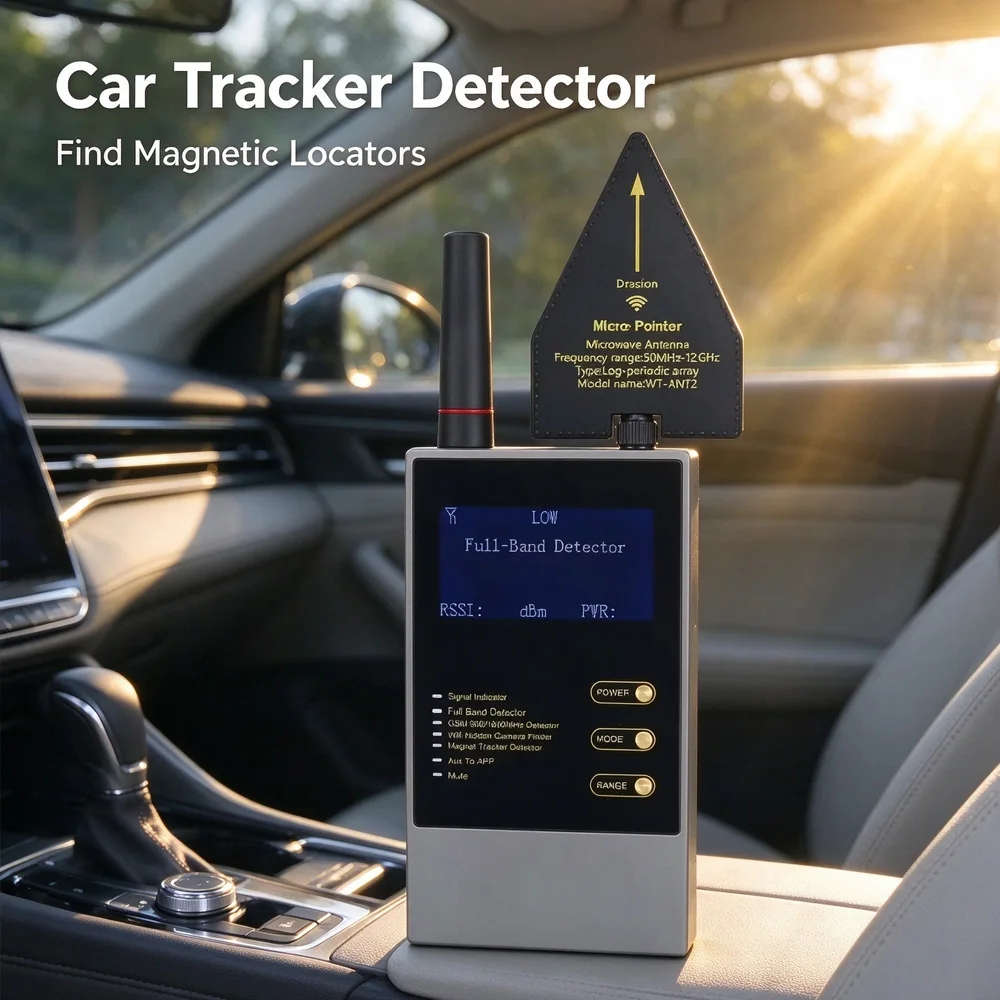 Bug Detector, RF Signal Detector, Anti Tracking Strong Magnetic Detector, For Wireless Audio Bug GPS Camera Detection Finder