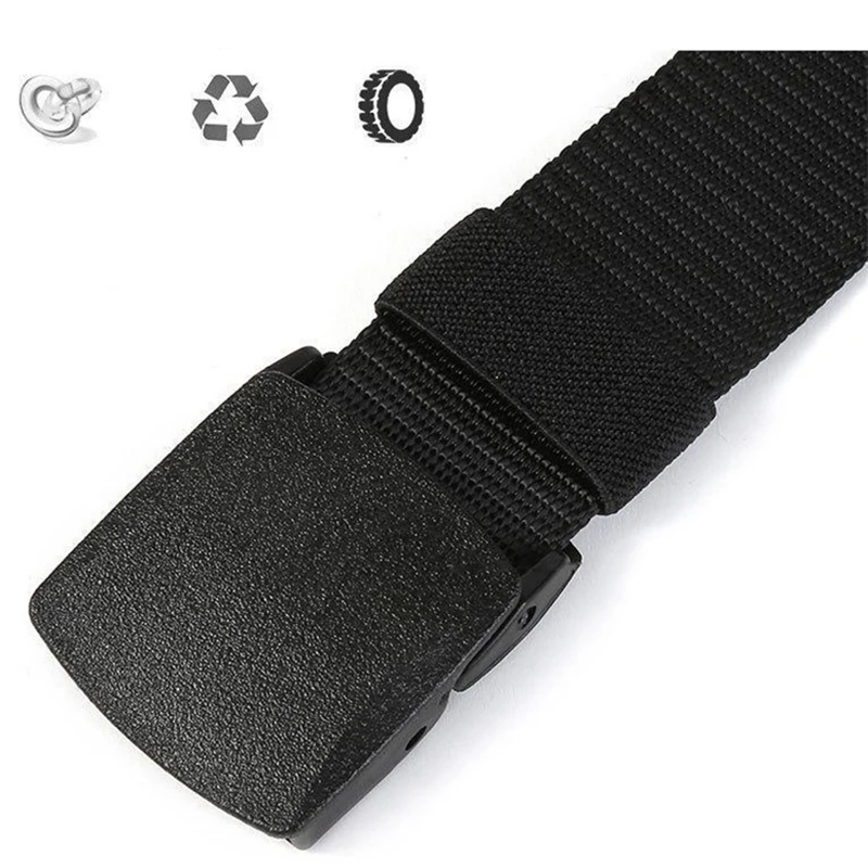 Belt Lightweight Snap Buckle Nylon Belt for Men and Women Multicolor Simple Canvas Waist Adjustable Sports Outdoor Braided Belt