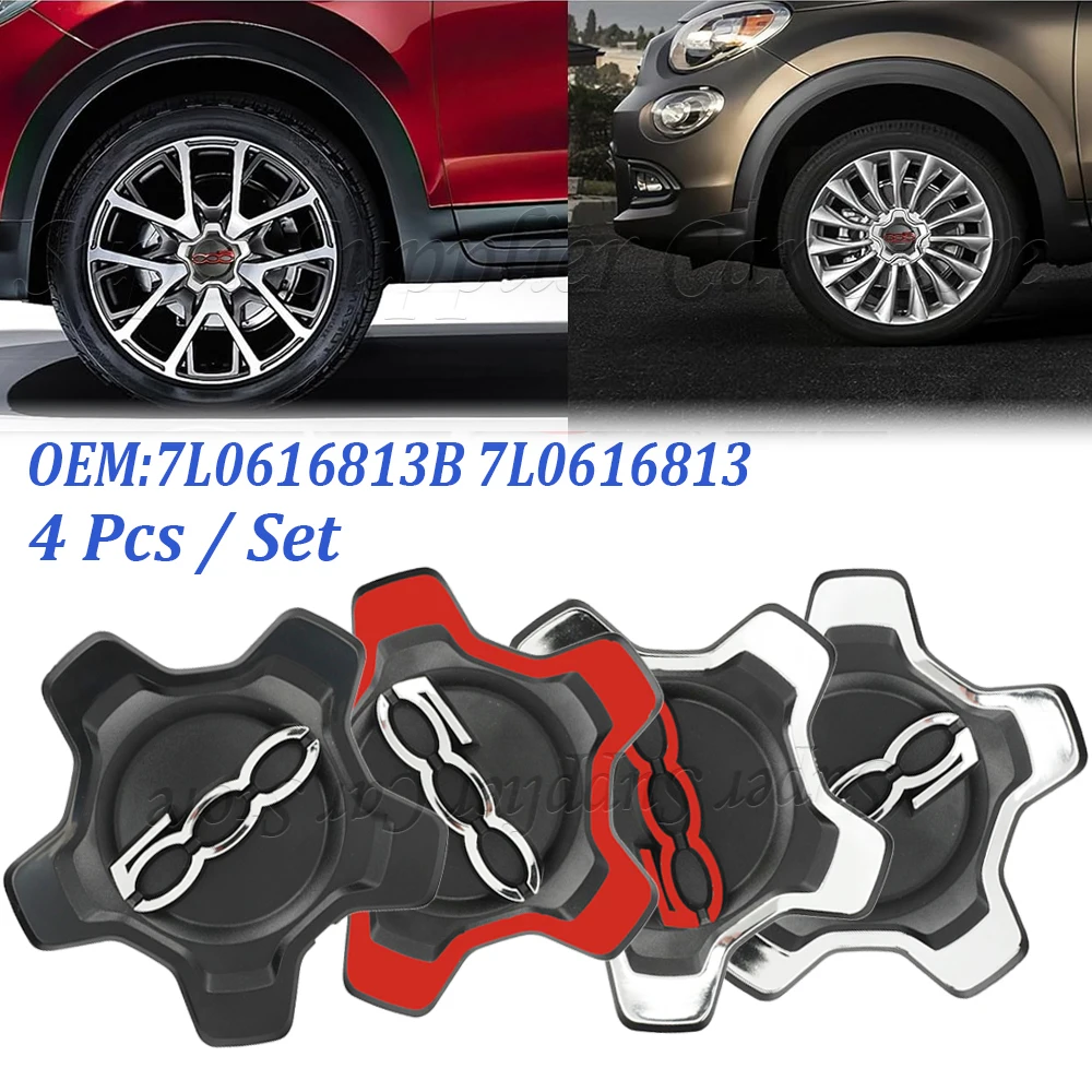 

A Set/4PCS New Car Center Wheels Hub Cap Fit For Fiat 500X 334 2014 ~ 2023 735626312 735626311