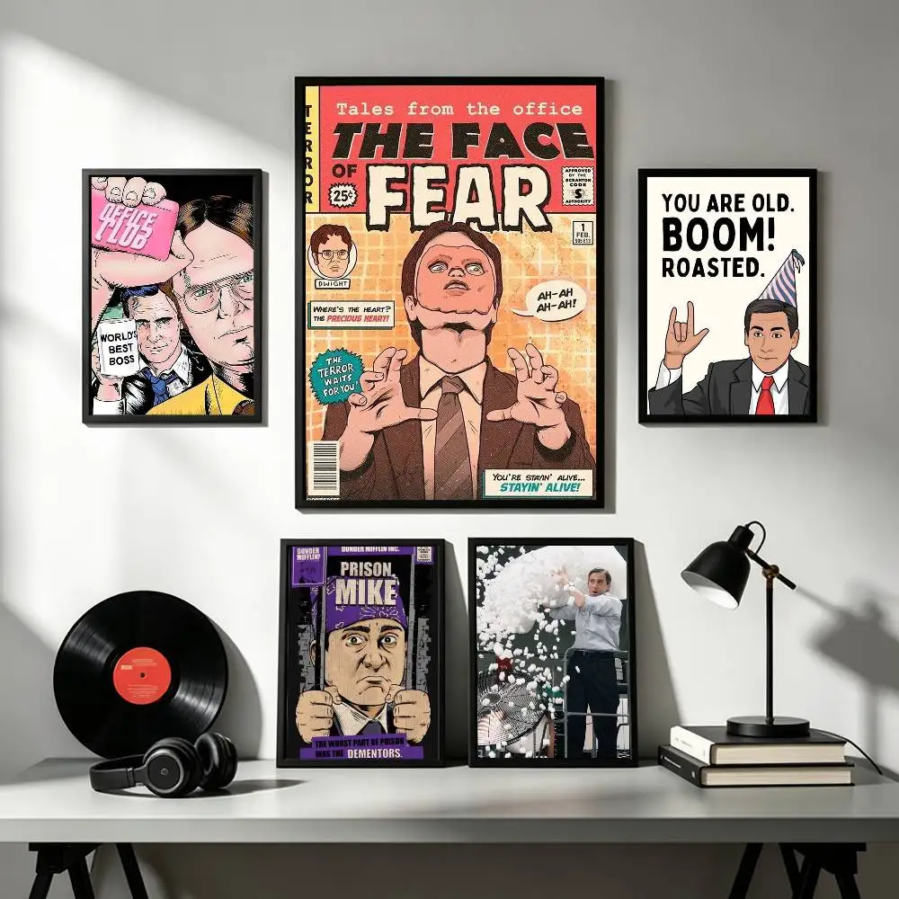 M-Michael Scott T-The office  Poster High Quality Dorm Living Room Aesthetic Wall Decoration Painting Stickers Gift