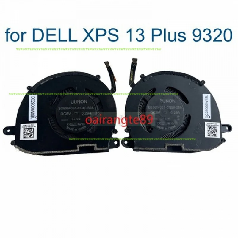 A + para Dell XPS 13 PLUS 9320CPU GPU Ventiladores de refrigeração 0XTRJG 0WRH5K EG50040S1 CQ40 CQ50