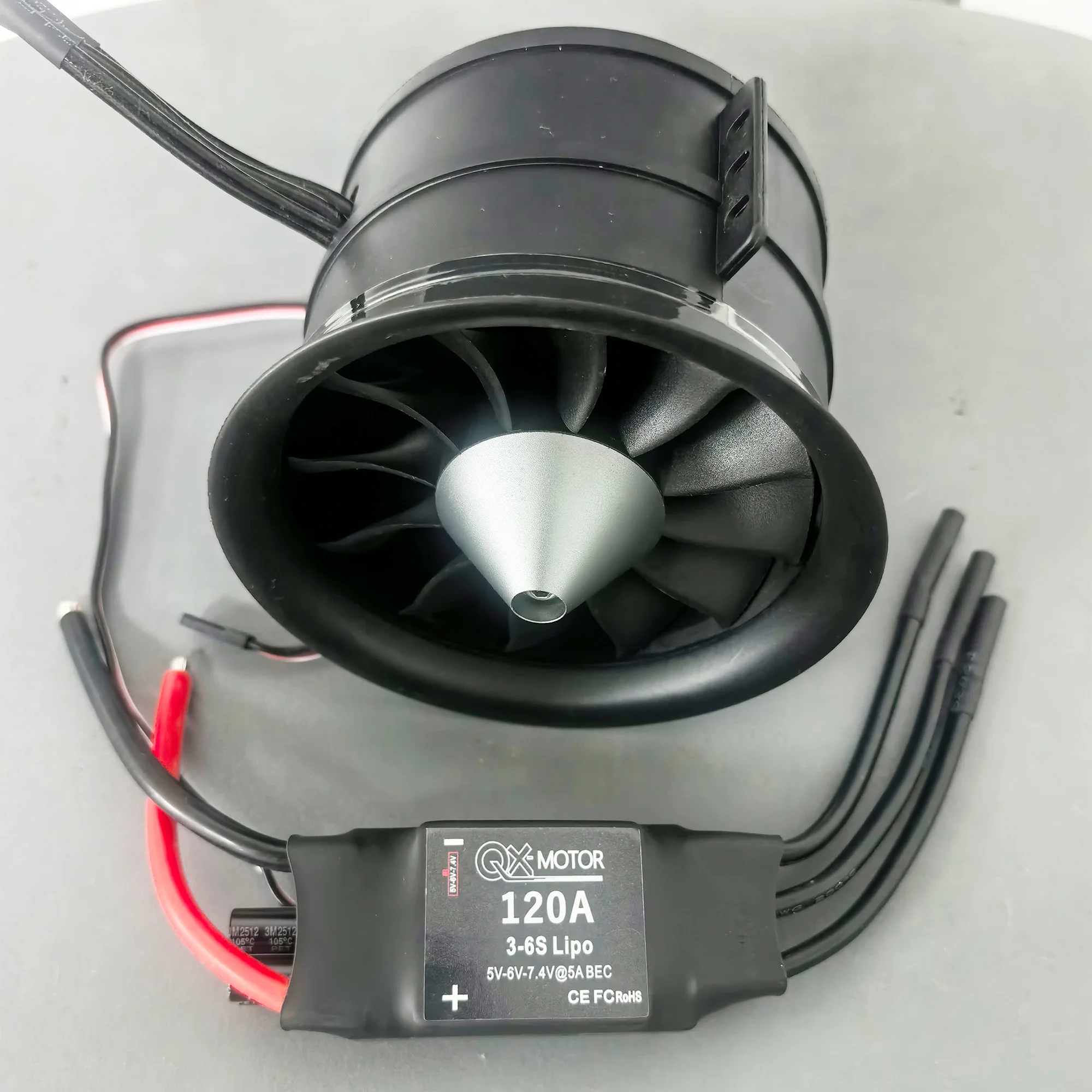 QX-MOTOR 90mm EDF Upgrade Kit 12 Blades 1000/1200/1450/1550KV QF3748/3758 Motor use 6S/12S ESC CW/CCW Compatible