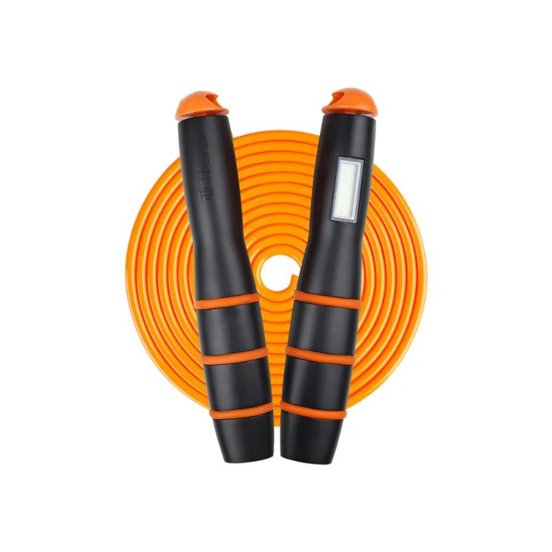 Adjustable Jump Rope for Middle School Students, PE Exam Training with Counter and Timer Handle, PU Hollow Steel Wire Rope