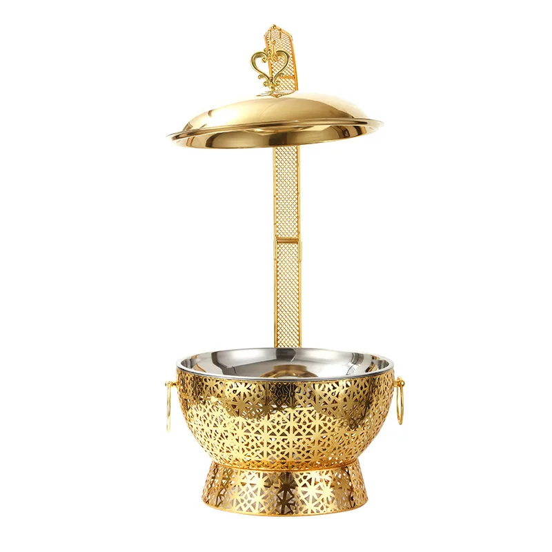 Stainless steel gold disassembly and assembly of random pattern pumpkin cover hotel special restaurant supplies buffet stove